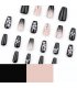 NA008 - Black Plum Blossom Glam Nails NA008 - Black Plum Blossom Glam Nails